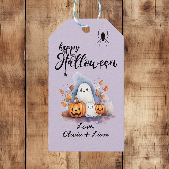Étiquettes-cadeau Balise cadeau Halloween éffrayant personnalisable (Créateur téléchargé)