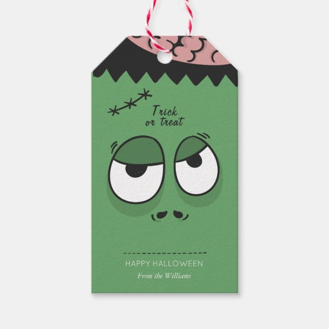 Étiquettes-cadeau Balise cadeau Halloween joli (Devant)