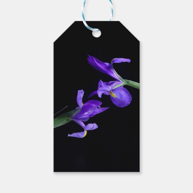 Étiquettes-cadeau Balise cadeau Iris violet double (Devant)