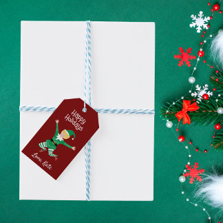 Étiquettes-cadeau Balise cadeau Jolly Elf Christmas