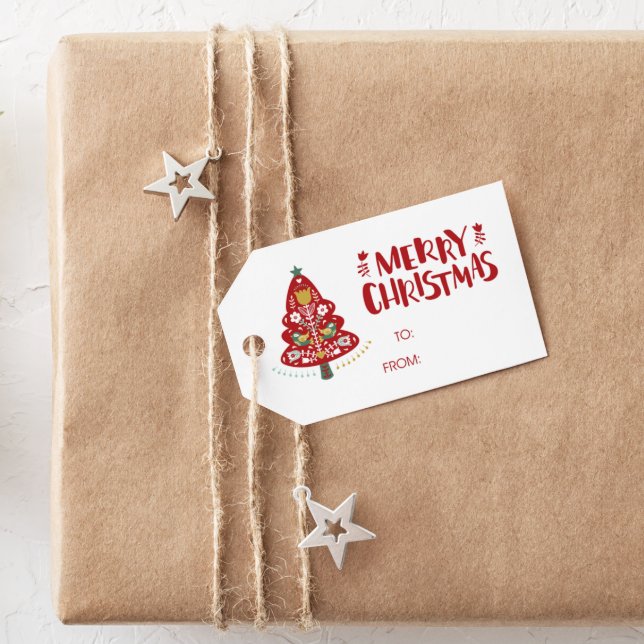 Étiquettes-cadeau Balise cadeau Joyeux Noël à/de l'arbre (Créateur téléchargé)