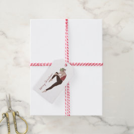 Étiquettes-cadeau Balise cadeau Joyeux Pilates de Noël