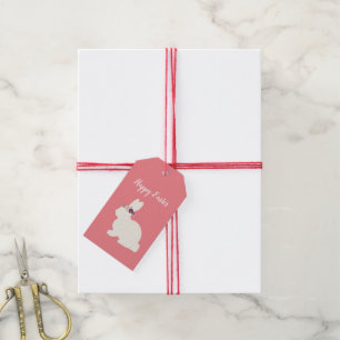 Étiquettes-cadeau Balise cadeau lapin avec Fleurs Headband Peinture
