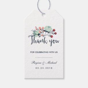 Étiquettes-cadeau Balise cadeau Mariage bleu blanc