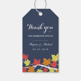 Étiquettes-cadeau Balise cadeau Mariage d'automne de la feuille d'ér