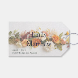 Étiquettes-cadeau Balise cadeau mariage de automne