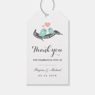Étiquettes-cadeau Balise cadeau Mariage de petit coeur pour Lovebird