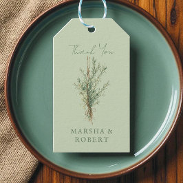Étiquettes-cadeau Balise cadeau Mariage rustique Rosemary Pays Franç
