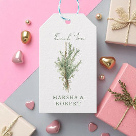 Étiquettes-cadeau Balise cadeau Mariage rustique Rosemary Pays Franç