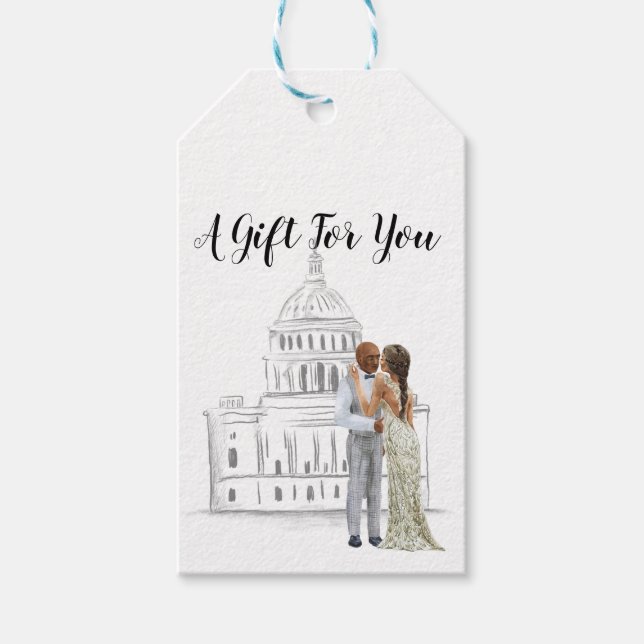 Étiquettes-cadeau Balise cadeau Mariage Washington D.C. (Devant)
