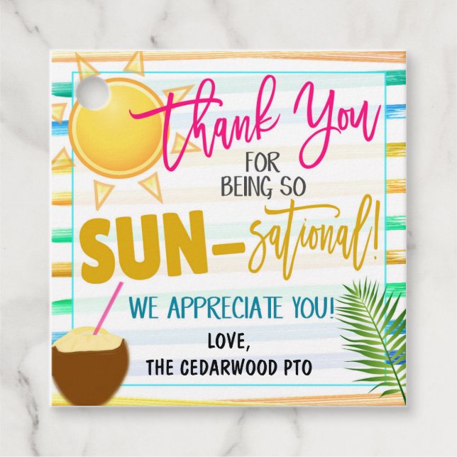 Étiquettes Cadeau Balise cadeau Merci (Devant)