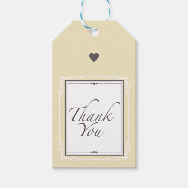 Étiquettes-cadeau Balise cadeau Merci (Devant)