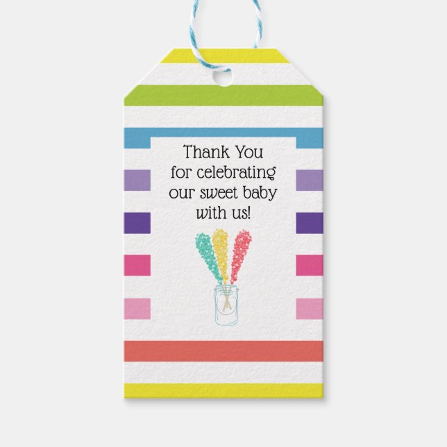 Étiquettes-cadeau Balise cadeau Merci bonbon (Devant)