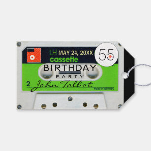 Étiquettes-cadeau Balise-cadeau Merci de 55e anniversaire Retro W