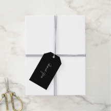 Balise cadeau Merci en noir