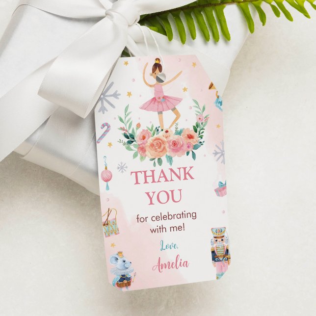 Étiquettes-cadeau Balise Cadeau Merci Favor pour Noisette rose (Créateur téléchargé)