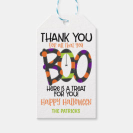 Étiquettes-cadeau Balise cadeau Merci Halloween