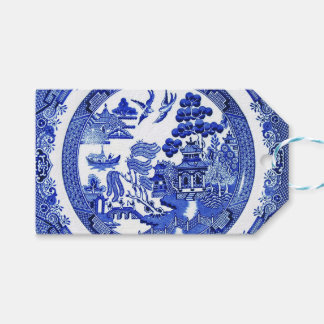 Étiquettes-cadeau Balise cadeau Motif Willow bleu