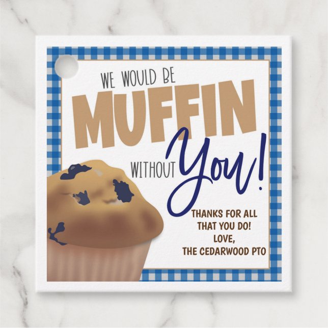 Étiquettes Cadeau Balise cadeau Muffin (Devant)