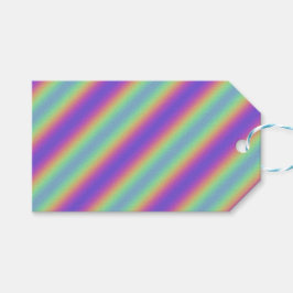 Étiquettes-cadeau Balise cadeau Neon Glow Rainbow Stripe