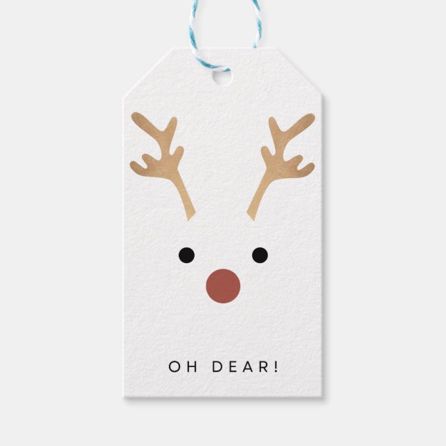 Étiquettes-cadeau Balise cadeau Oh Deer (Devant)