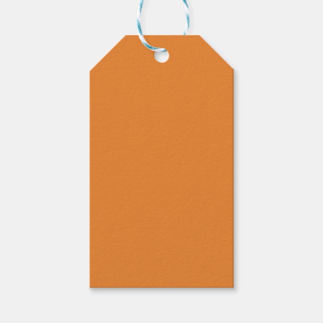 Étiquettes-cadeau Balise cadeau orange foncé (Devant)