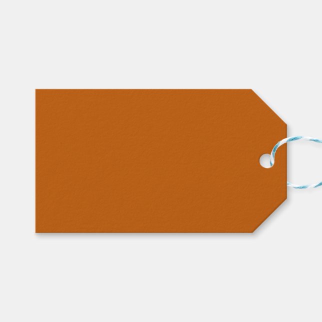 Étiquettes-cadeau Balise cadeau orange foncé (Devant (Horizontal))