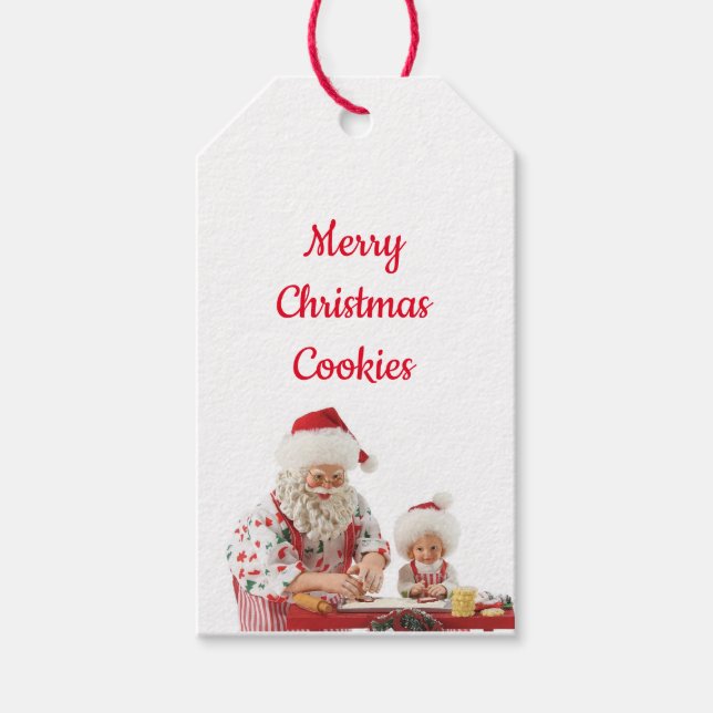Étiquettes-cadeau Balise cadeau père Noël & Baking pour enfants (Devant)