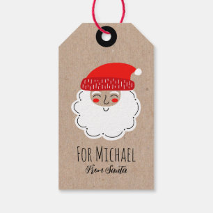 Étiquettes-cadeau Balise cadeau Père Noël de Noël
