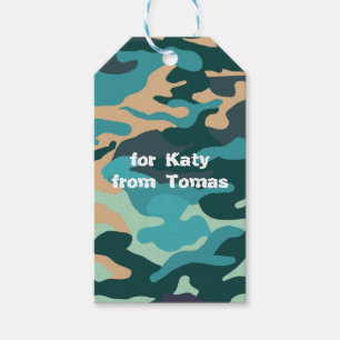 Étiquettes-cadeau Balise Cadeau Personnalisé Camouflage