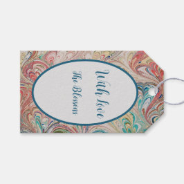 Étiquettes-cadeau Balise cadeau personnalisé en papier marbré