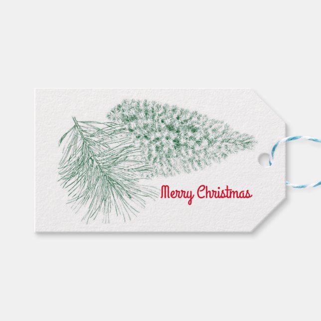 Étiquettes-cadeau Balise cadeau Pine Cones (Devant (Horizontal))