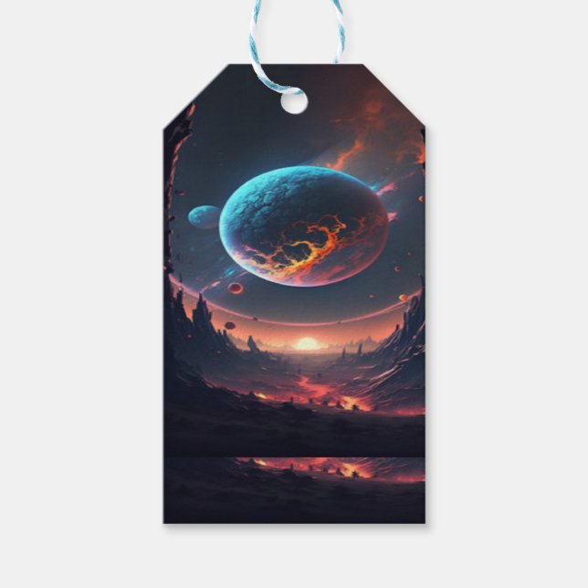 Étiquettes-cadeau Balise Cadeau Planète (Devant)