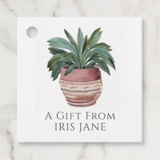 Étiquettes Cadeau Balise cadeau Plante pointillé joli vert botanique
