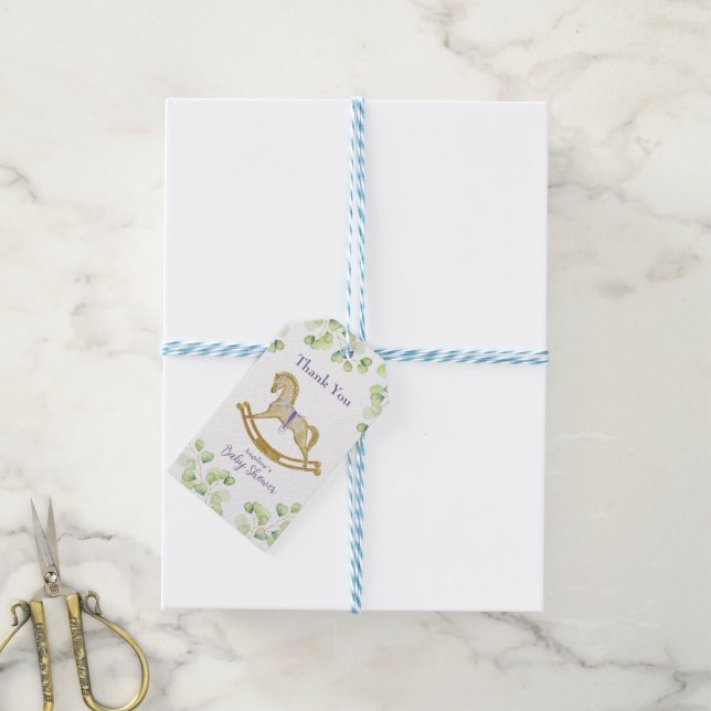 Étiquettes-cadeau Balise cadeau pour baby shower (Avec de laficelle)