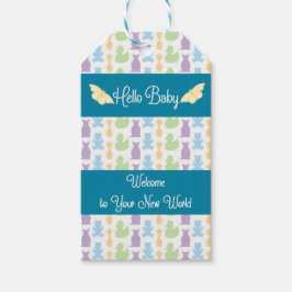Étiquettes-cadeau Balise cadeau pour nouveau bébé avec papillons