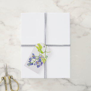 Étiquettes-cadeau Balise cadeau pour solanum de fleurs violettes