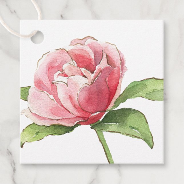 Étiquettes Cadeau Balise cadeau Rose couleur rose (Devant)