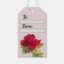 Balise cadeau rose floral Aquarelle