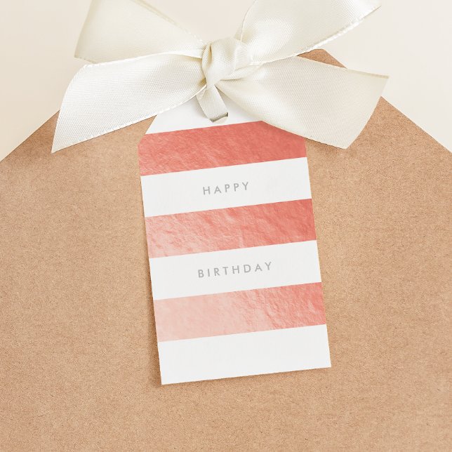 Étiquettes-cadeau Balise cadeau Rose Gold Faux Large bande (Créateur téléchargé)