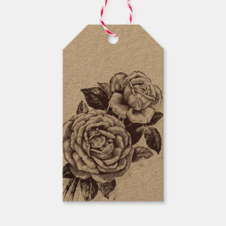 Étiquettes-cadeau Balise cadeau Rose vintage