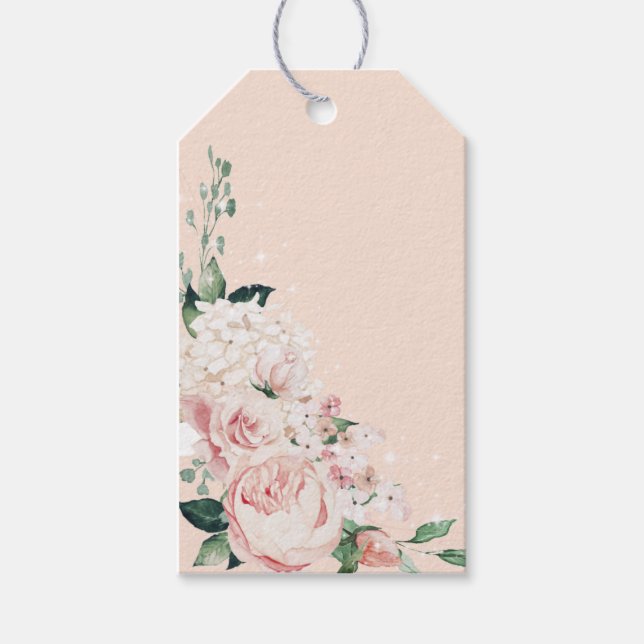 Étiquettes-cadeau Balise cadeau Roses roses (Devant)