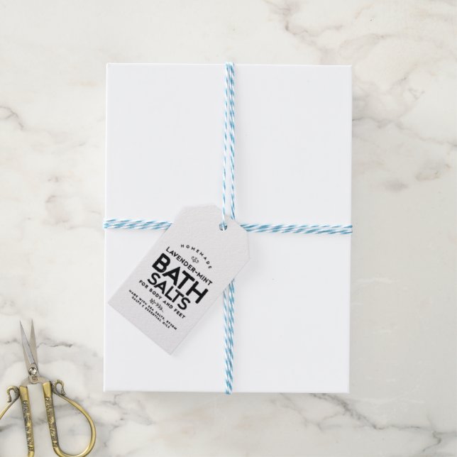 Étiquettes-cadeau Balise Cadeau Salt Bain (Avec de laficelle)