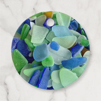 Étiquettes Cadeau Balise cadeau Seaglass - ensemble de 12
