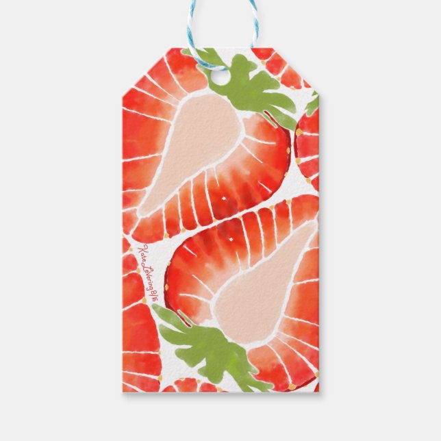 Étiquettes-cadeau Balise cadeau - Secret fraise (Devant)