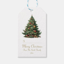 Balise cadeau traditionnel d'arbre de Noël