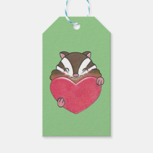 Étiquettes-cadeau Balise cadeau Valentine Cute Chipmunk Écureuil Coe