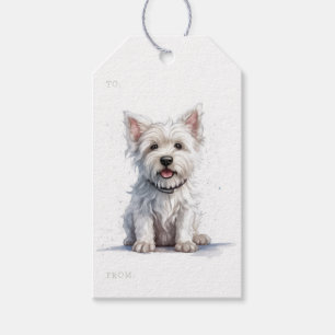 Étiquettes-cadeau Balise cadeau Westie Cheeky Cute Westie Lovers