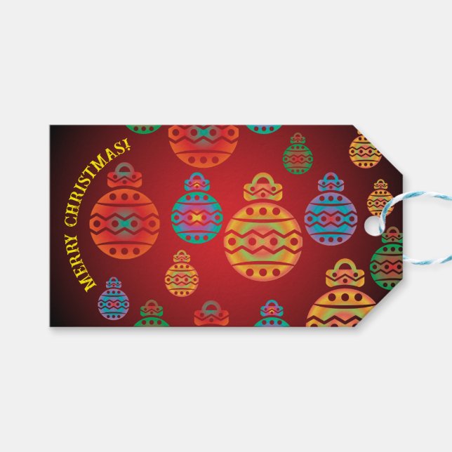 Étiquettes-cadeau Balise Cadeaux de Noël (Devant (Horizontal))