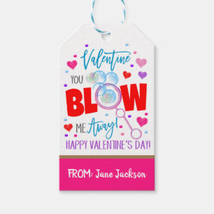 Étiquettes-cadeau Balise cadeaux de Valentine Bubble